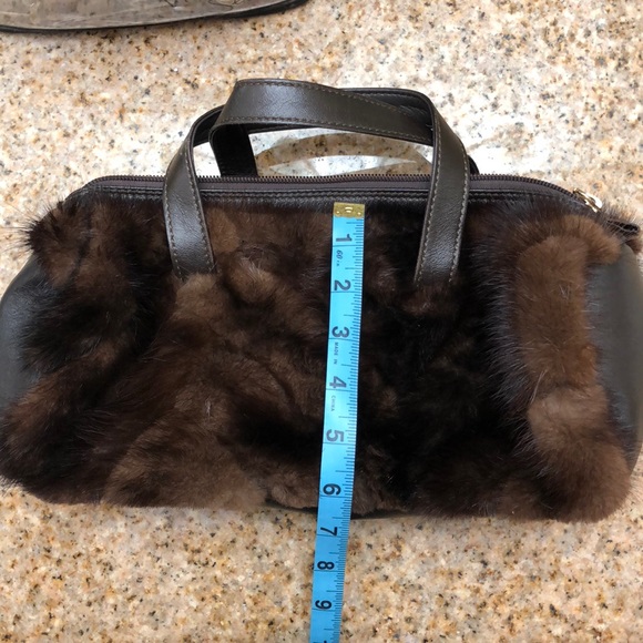 Preston & York mink and leather handbag - Picture 7 of 7